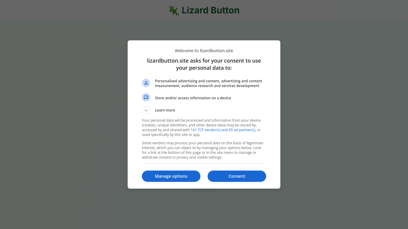 🦎 Lizard Button