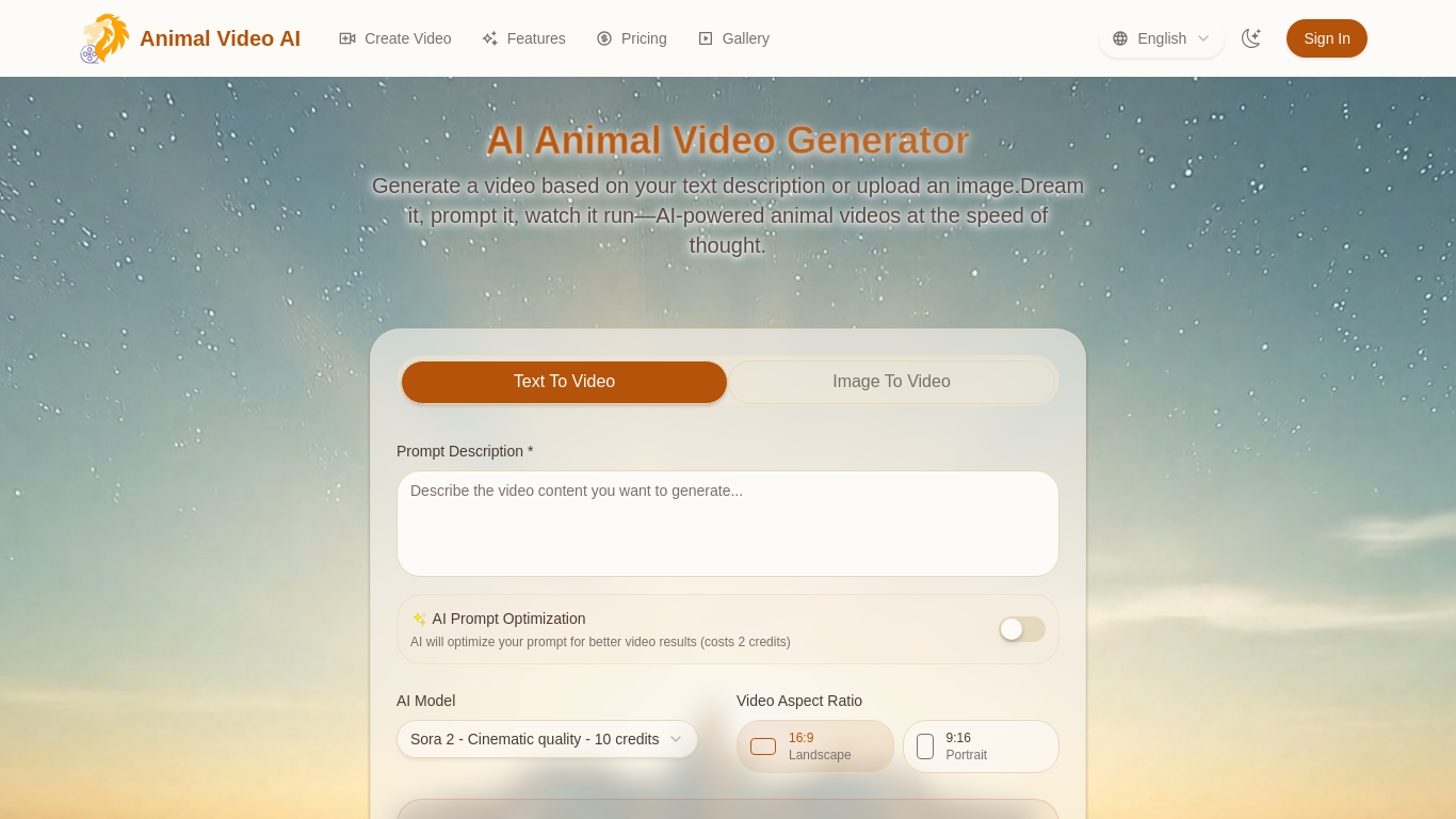 Animal Video Generator