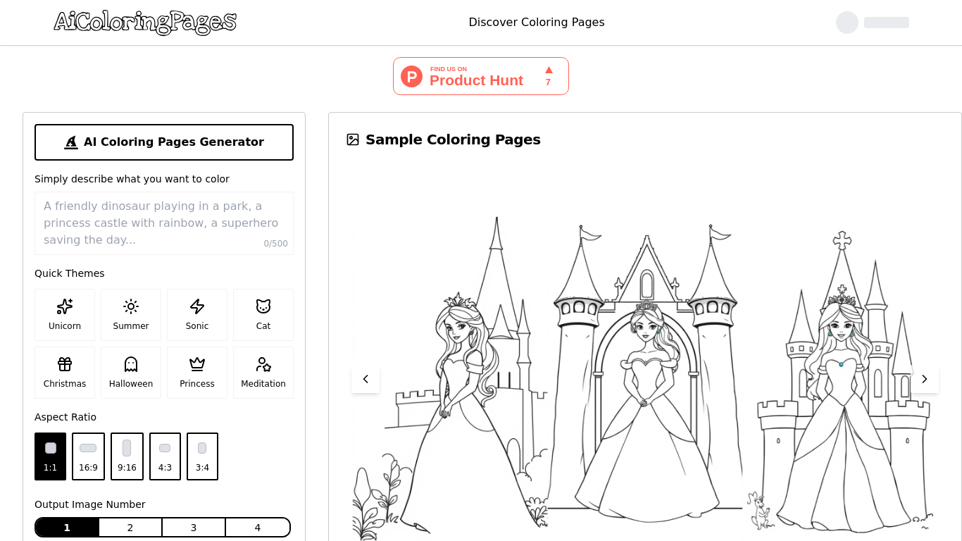AI Coloring Pages Generator