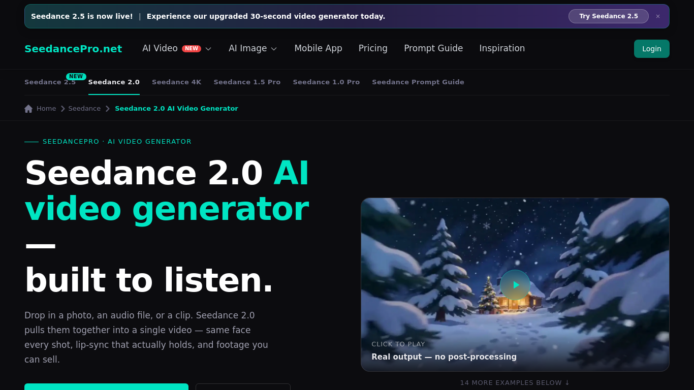 Seedance 2.0 AI Video Generator