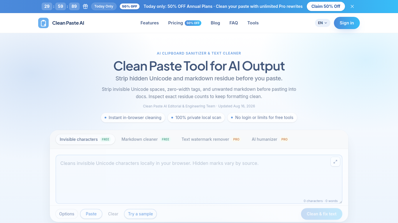 Clean Paste AI