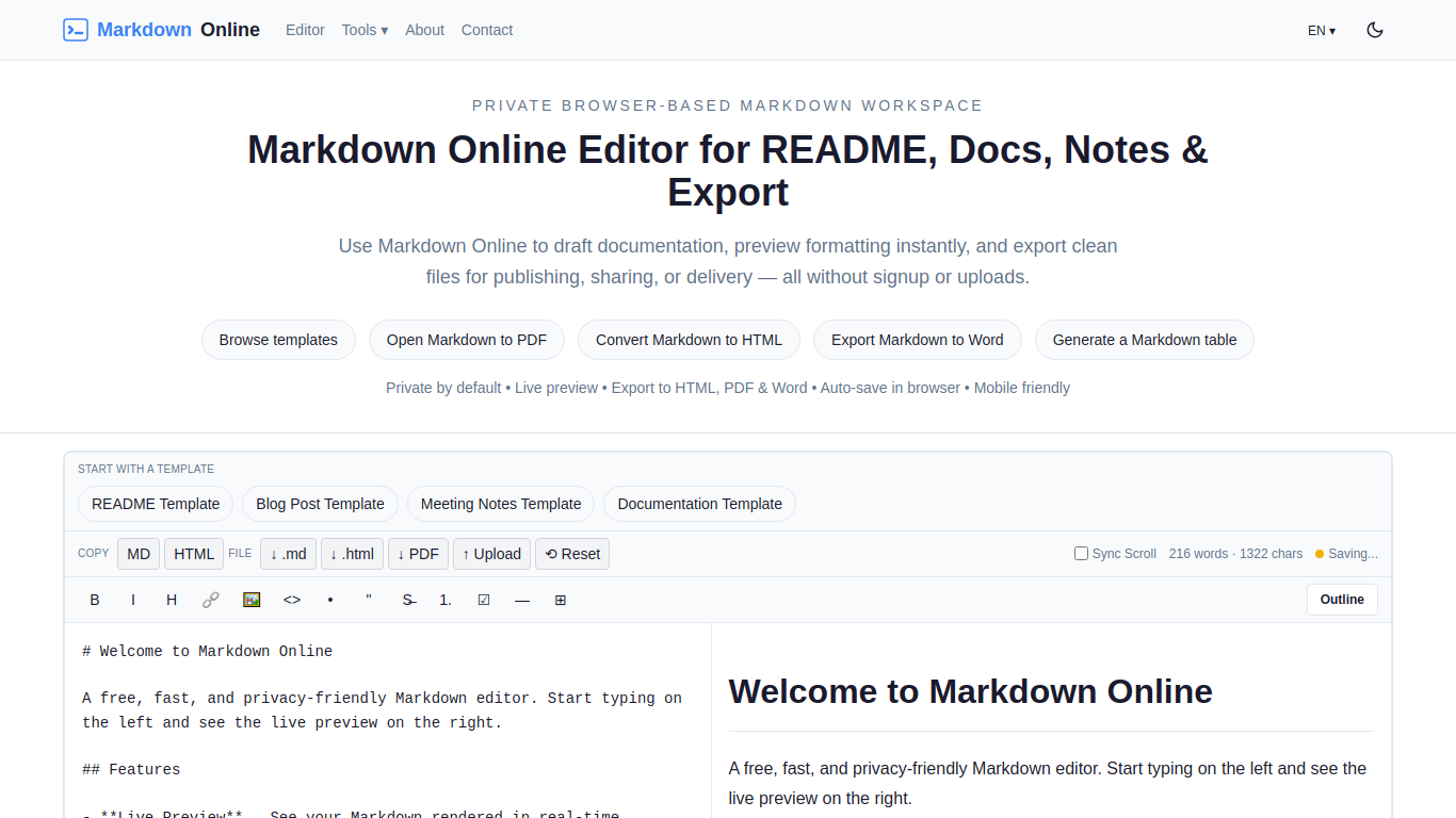 Markdown Online